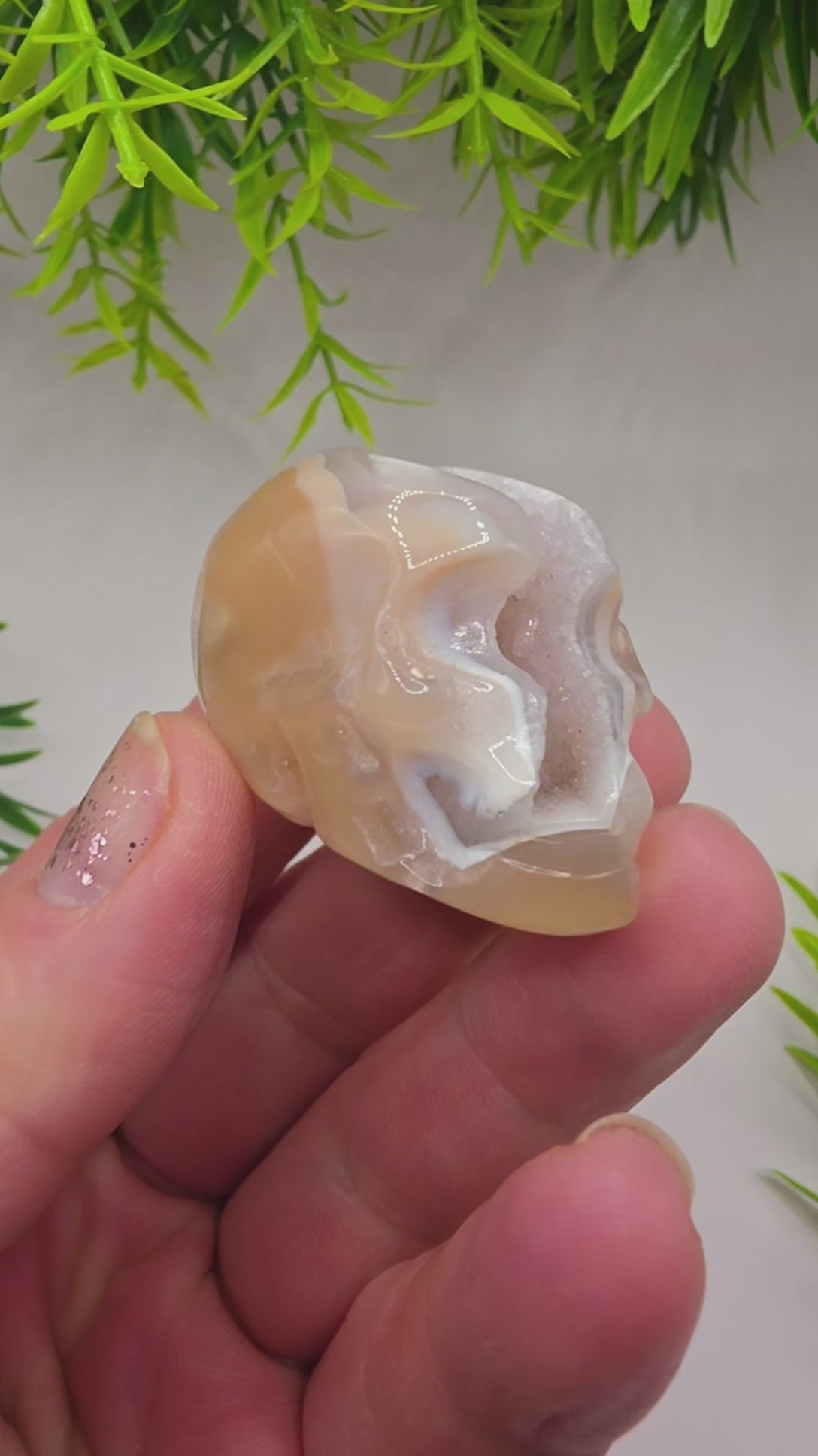 Druzy Agate Skulls