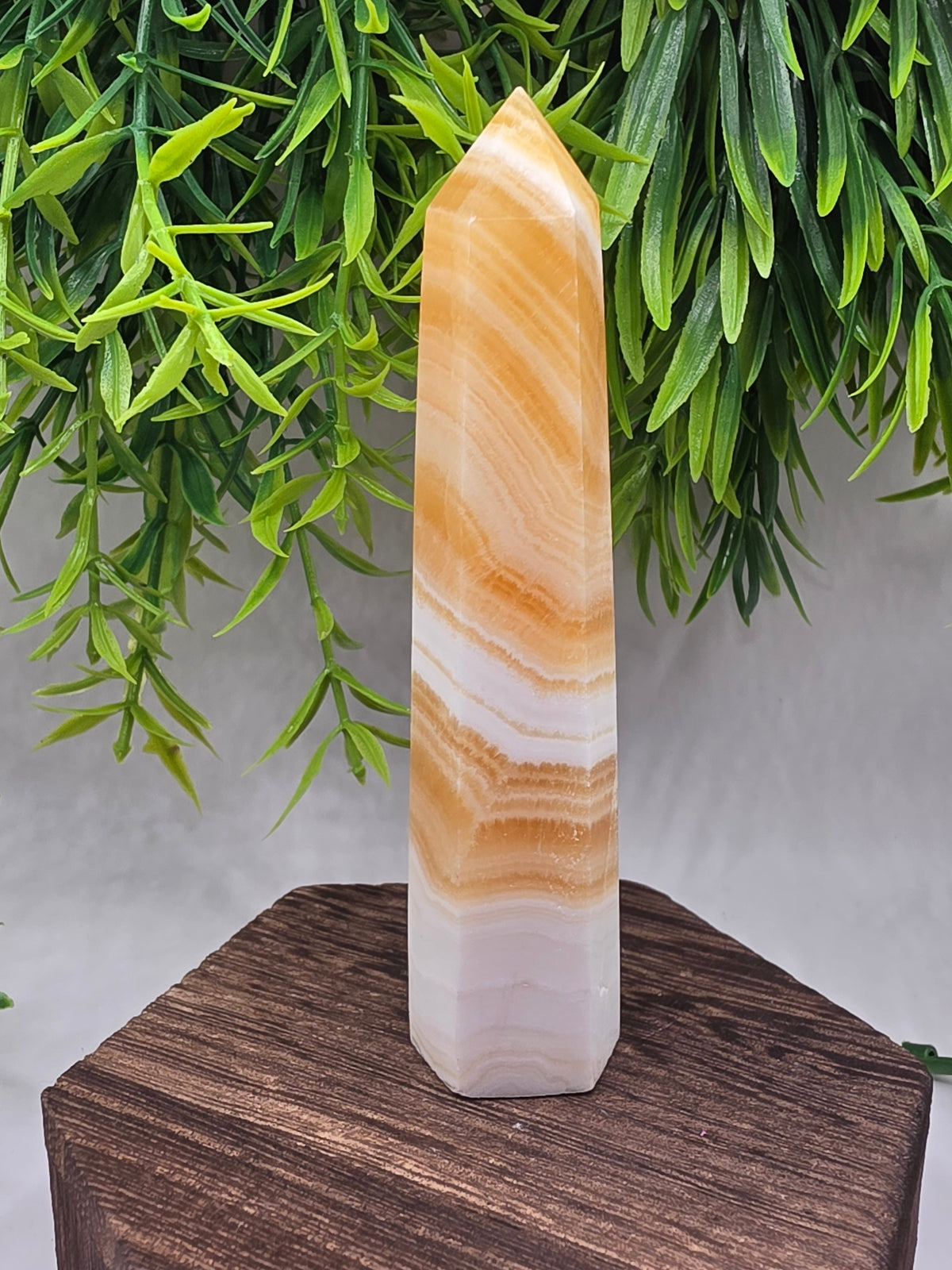 Orange Banded Calcite Points
