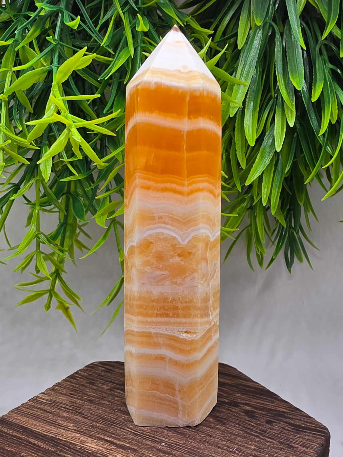 Orange Banded Calcite Points