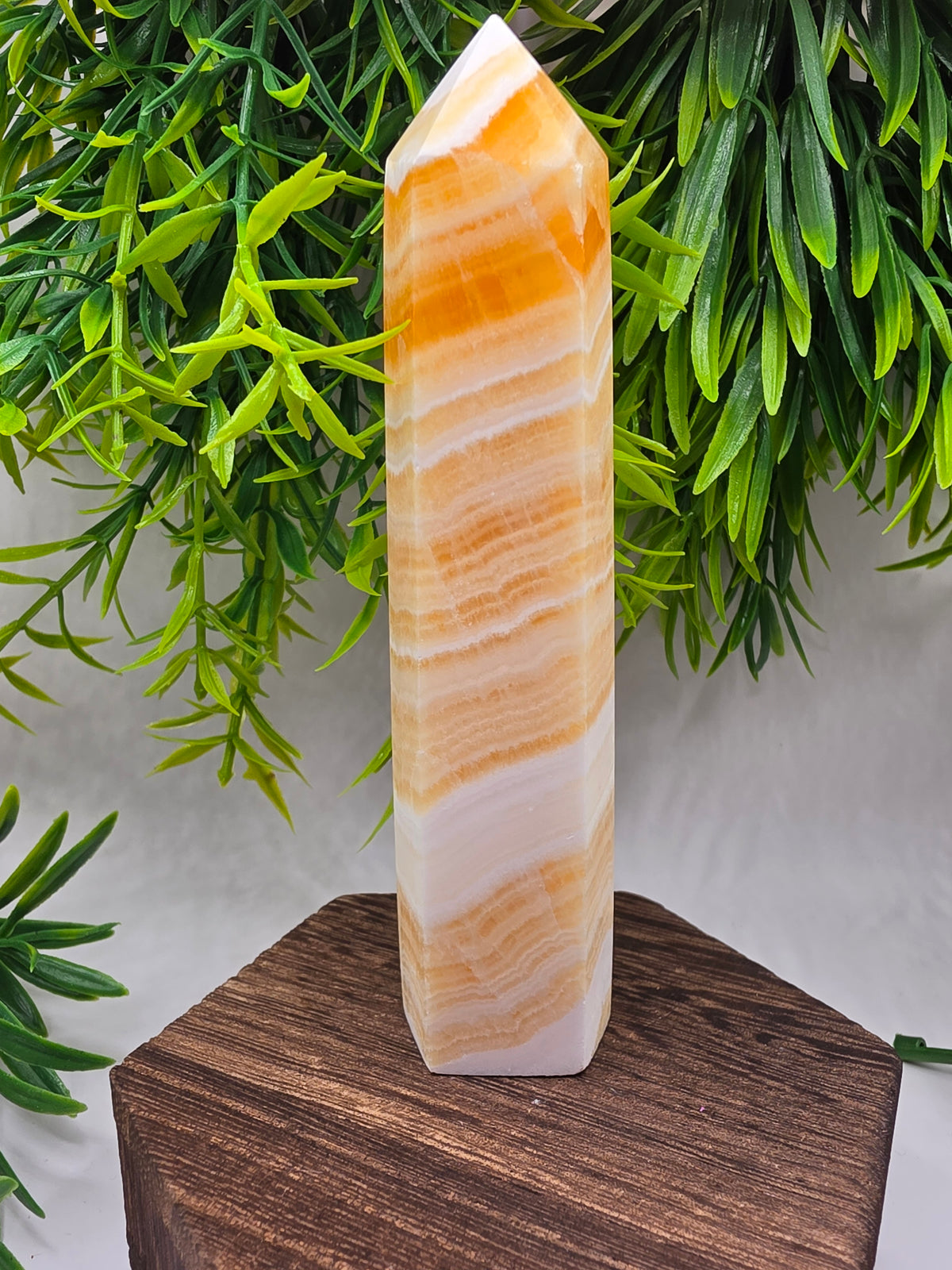 Orange Banded Calcite Points