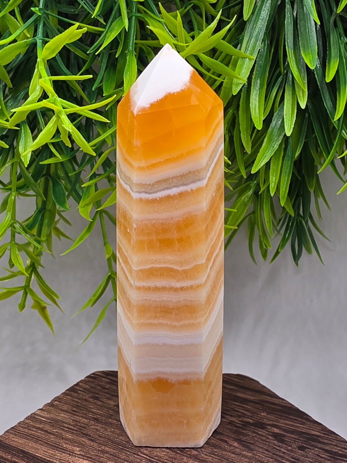 Orange Banded Calcite Points