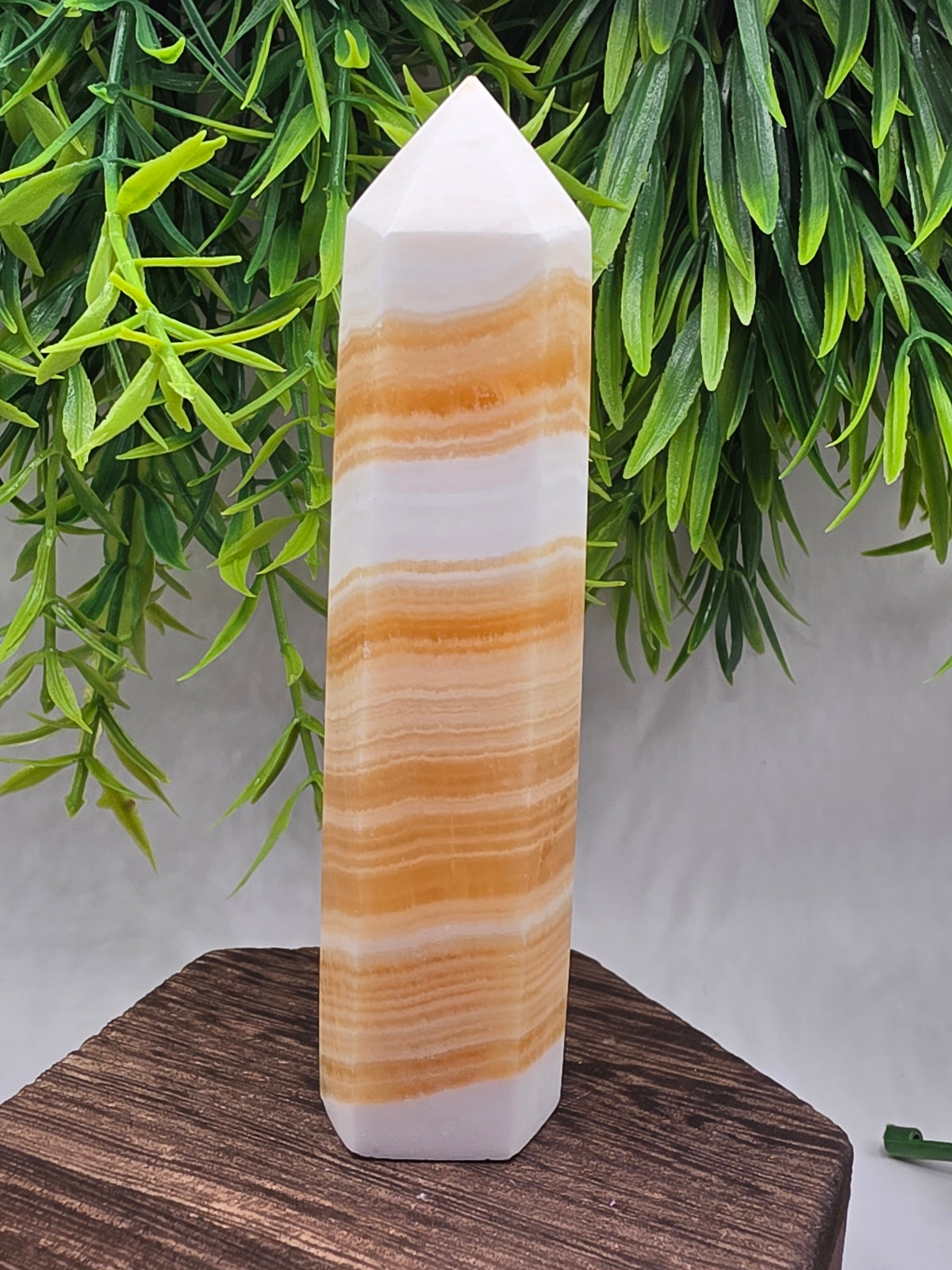 Orange Banded Calcite Points