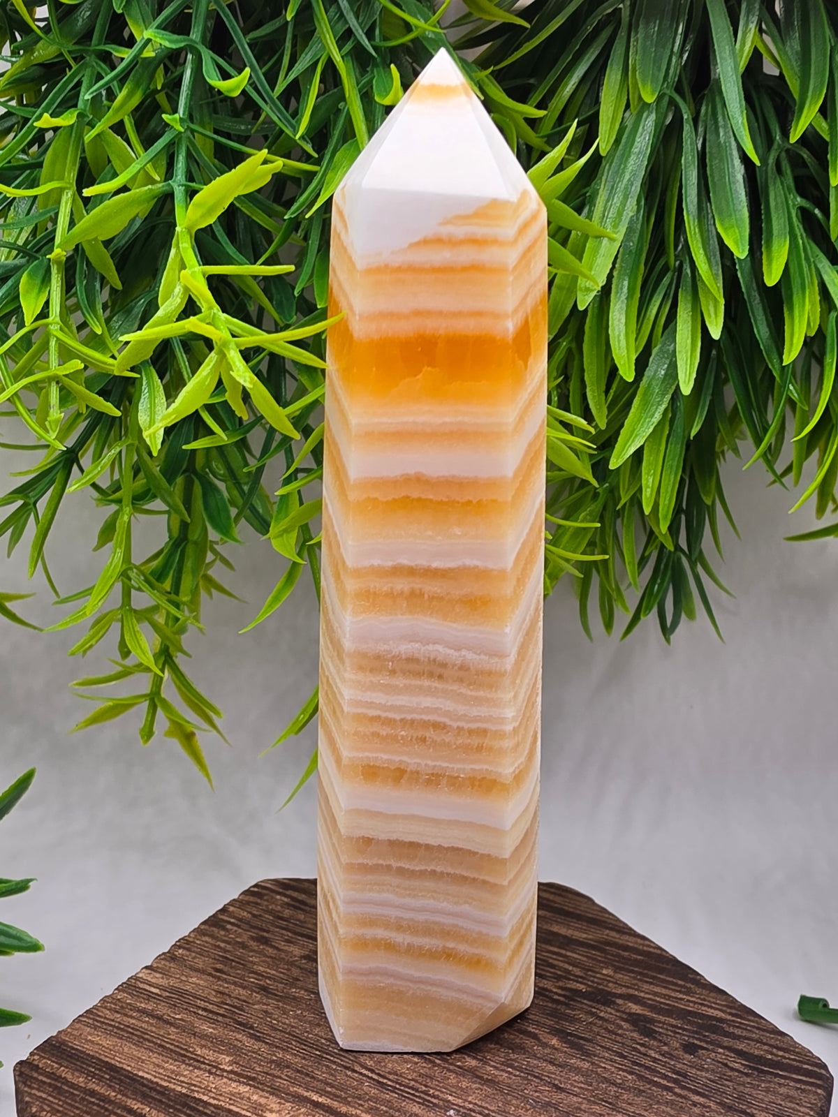 Orange Banded Calcite Points