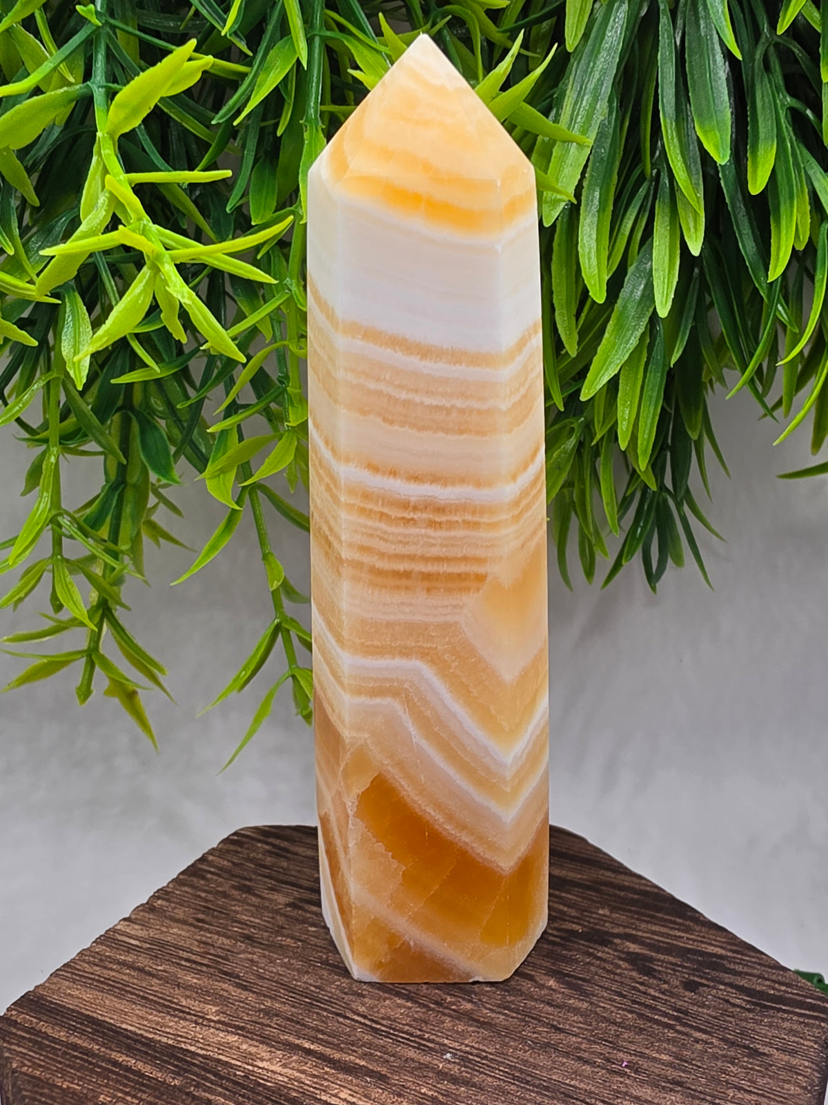 Orange Banded Calcite Points