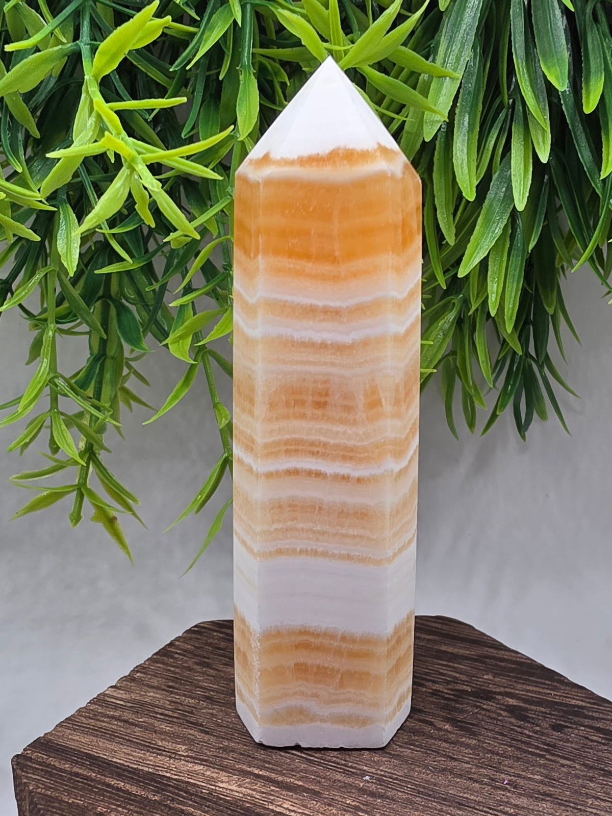 Orange Banded Calcite Points