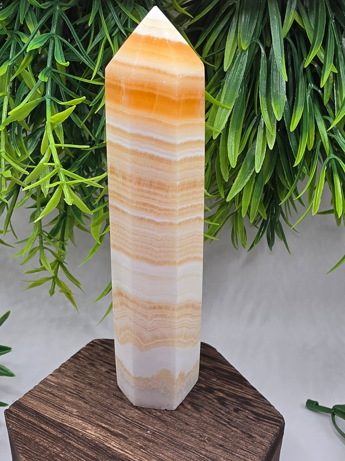 Orange Banded Calcite Points