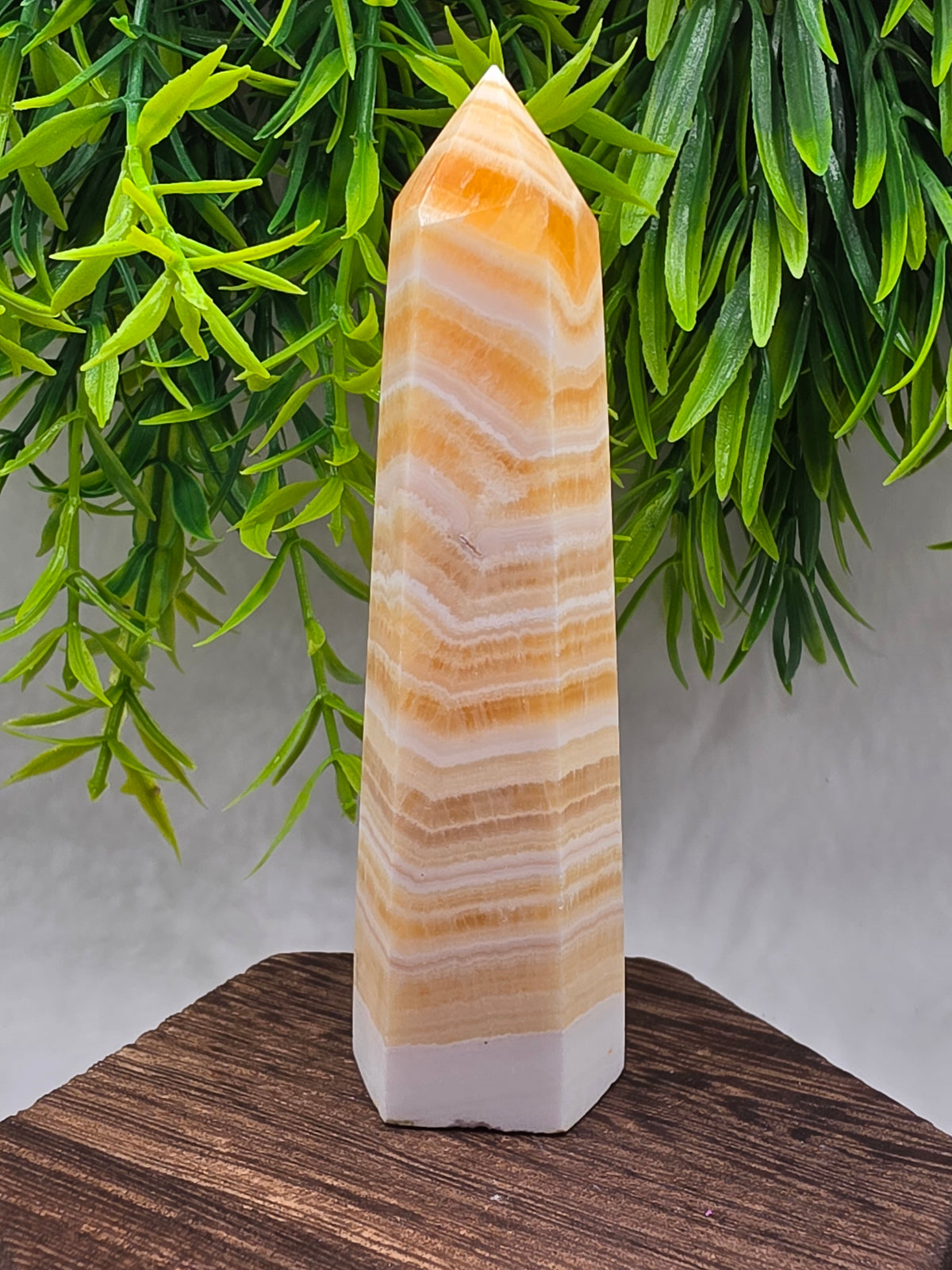 Orange Banded Calcite Points
